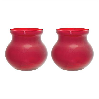 Red Glass Vase (Set of 2)