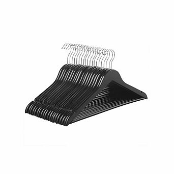 Wood Hangers, 20 Pack Selected Solid Wooden Hangers With Smooth Finish And Human Shoulder Design