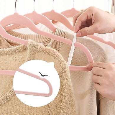 Velvet Hangers 50 Pack, Non Slip Hangers With Swivel Hook, Slim Hangers Space Saving