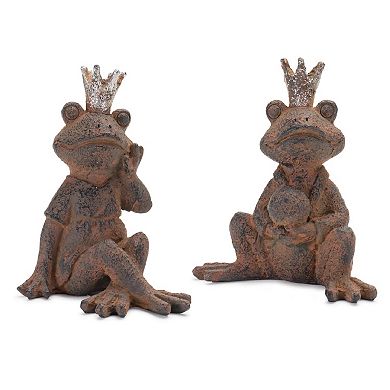 Royal Sitting Frog Figurine (set Of 6)