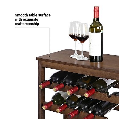 42-bottle Wine Rack Free Standing Floor, 7-tier Display Wine Storage Shelves With Table Top