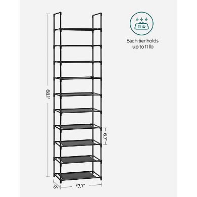Shoe Rack, 10 Tier Shoe Shelf, Shoe Storage Organizer, Space-saving