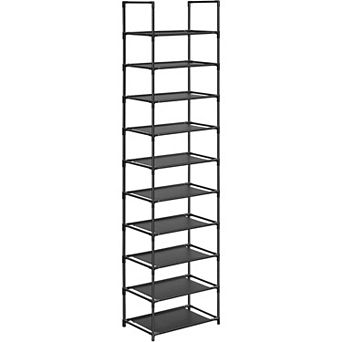 Shoe Rack, 10 tier Shoe Shelf, Shoe Storage Organizer, Space-saving