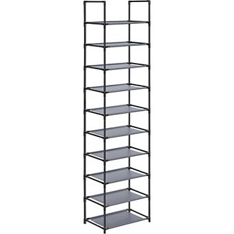 Shoe Rack, 10 tier Shoe Shelf, Shoe Storage Organizer, Space-saving