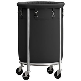 Laundry Hamper On Wheels, With Steel Frame And Removable Bag