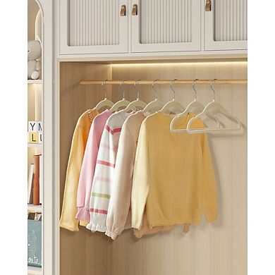 Velvet Children's Clothes Hangers - Secure Grip, Ideal for Ages 0-6 Years