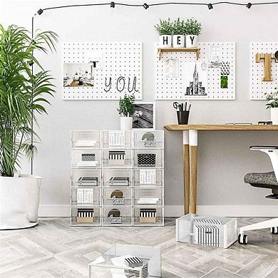 Pack Of 18 Stackable Shoe Storage Organizers, Versatile And Foldable For Sneakers