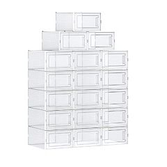 Whitmor Wood Stackable 2-Shelf Shoe Rack 31 inch White