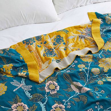 Unikome Super Soft Breathable Cotton Throw Blanket - Lightweight Textured Blanket