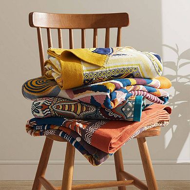 Unikome Super Soft Breathable Cotton Throw Blanket - Lightweight Textured Blanket