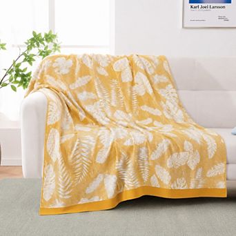 Unikome Super Soft Breathable Cotton Throw Blanket - Lightweight Textured Blanket, 60x80"