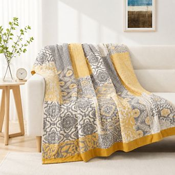Unikome Super Soft Breathable Cotton Throw Blanket - Lightweight Textured Blanket, 60x80"