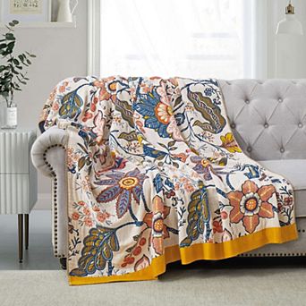 Unikome Super Soft Breathable Cotton Throw Blanket - Lightweight Textured Blanket