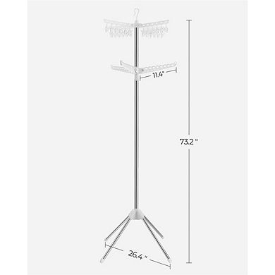 2-tier Clothes Drying Rack, 73.2 Inches High Folding Laundry Drying Rack