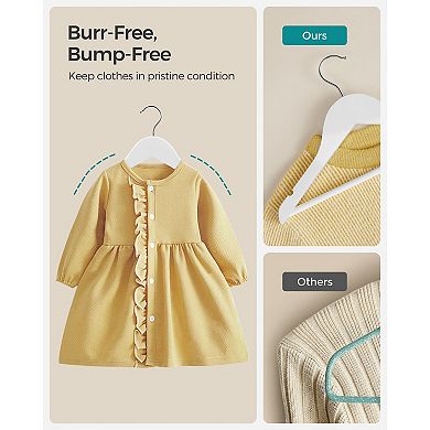 20-pack Solid Wood Children’s Hangers, With Trousers Bar, Shoulder Notches