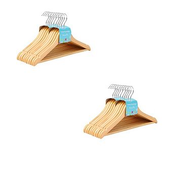 20-pack Solid Wood Children’s Hangers, With Trousers Bar, Shoulder Notches