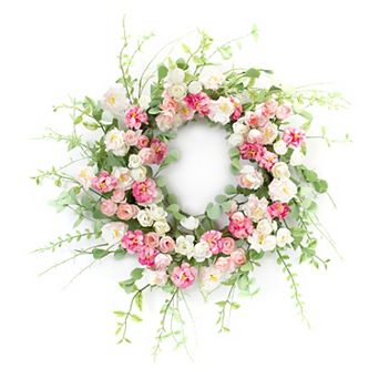 Mixed Peony Floral Wreath 23"d