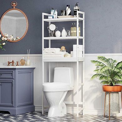 Wicker Over-the-toilet Storage, 3-tier Bathroom Organizer