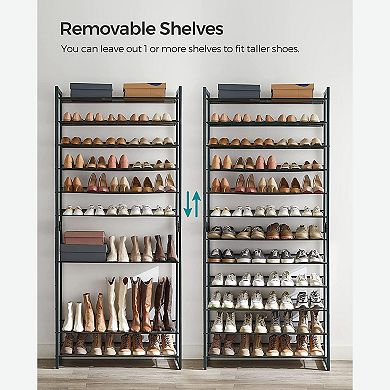 Shoe Rack, 12-tier Tall Metal Shoe Storage Organizer, Set Of 2 6-tier Big Stackable Shoes Rack Shelf