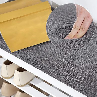 Wicker Shoe Bench, 2-tier Shoe Rack, Stable Shoe Organizer For Entrywa