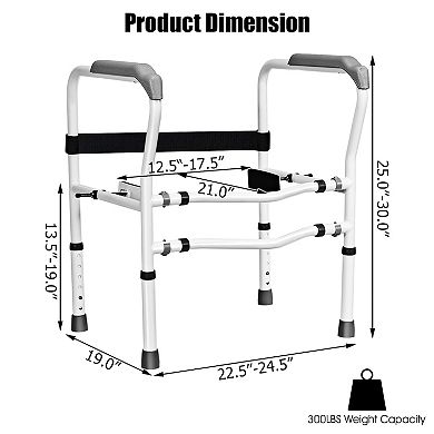 Steel Safety Toilet Rail with Created Fixable Clamp