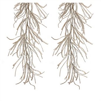 Glittered Pine Garland (Set of 2)