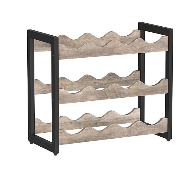 Countertop Wine Rack, 3Tier Display Wine Storage Shelves, Holds 12 Bottles