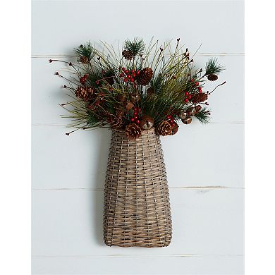 Woven Willow Wall Basket (set Of 6)