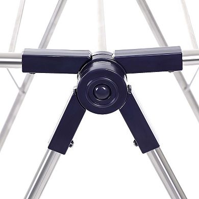 2-level Clothes Drying Rack, Stainless Steel Laundry Rack with Height-adjustable Wings