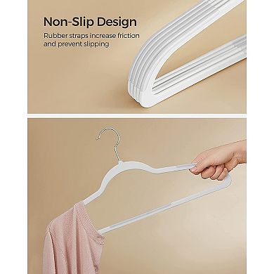 Clothes Hangers, Pack Of 50 Plastic Coat Hangers, Non-slip, Space-saving, Swivel Hook