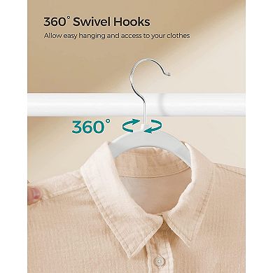 Clothes Hangers, Pack Of 50 Plastic Coat Hangers, Non-slip, Space-saving, Swivel Hook