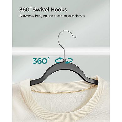 Clothes Hangers, Pack of 50 Plastic Coat Hangers, Non-Slip, Space-Saving, Swivel Hook