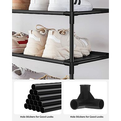 Shoe Rack, 10-tier Shoe Shelf, Shoe Storage Organizer, Metal Frame, Non-woven Fabric Shelves