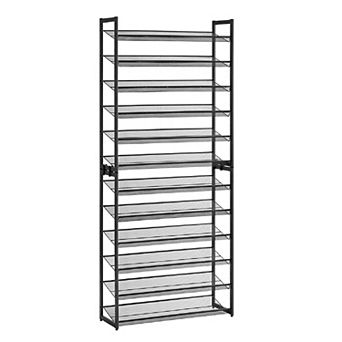 12 tier Shoe Rack, Stackable 6 tier Shoe Organizers, 48-60 Pairs of Shoes, Large Capacity