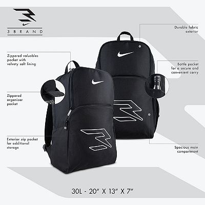 nike backpack 3 pockets Nike 3BRAND by Russell Wilson Backpack