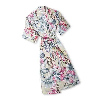 Women's Lilac+London Print Kimono Wrapper Robe