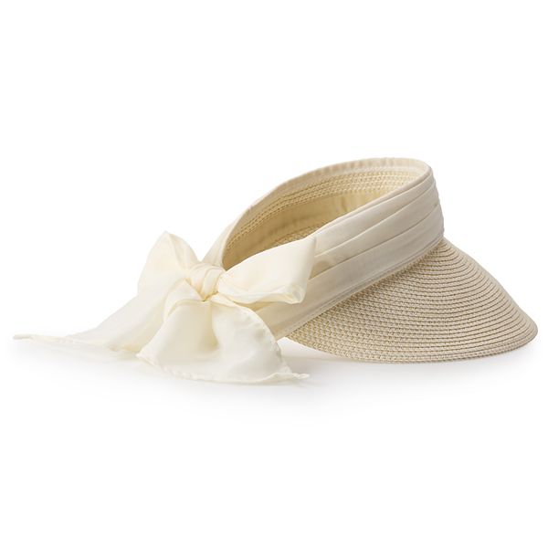 Women's LC Lauren Conrad Tie Back Visor - Ivory Combo