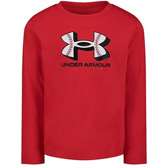 Boys 4-7 Under Armour Tech Baseball Logo Long Sleeve Tee