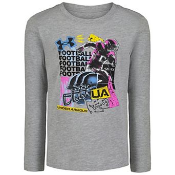 Boys 4-7 Under Armour Football Collage Long Sleeve Graphic Tee