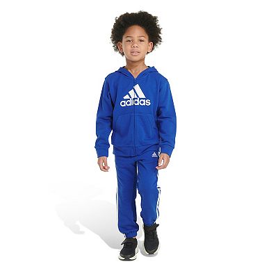 Boys 4-7 adidas Basic Fleece Zip-Up Hoodie & Jogger Pants Set