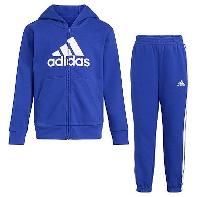 Boys 4-7 adidas Basic Fleece Zip-Up Hoodie & Jogger Pants Set