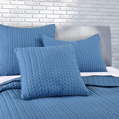 Five Queens Court Cabo Square Quilted Decorative Throw Pillow