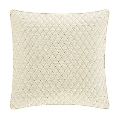 Five Queens Court Gabriel 3-Piece Winter White Euro Quilt & Sham Set