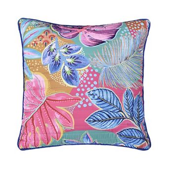 Five Queens Court Hana Square Quilted Decorative Throw Pillow
