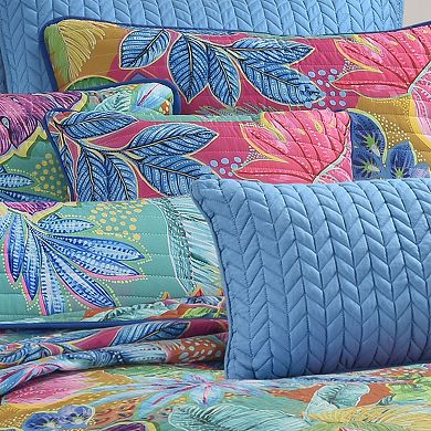 Five Queens Court Hana Square Quilted Decorative Throw Pillow