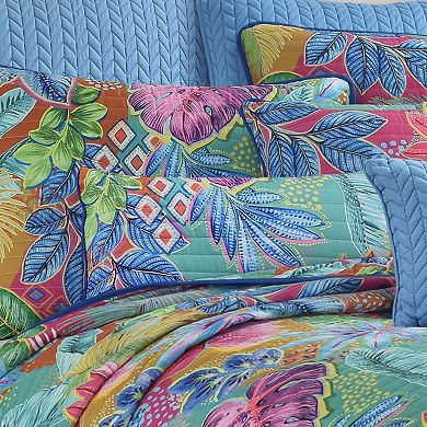 Five Queens Court Hana Quilted Boudoir Decorative Throw Pillow