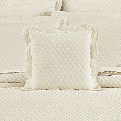Five Queens Court Monica Square Quilted Decorative Throw Pillow