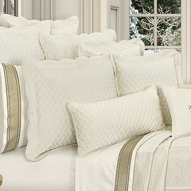 Five Queens Court Monica Quilted Boudoir Decorative Throw Pillow
