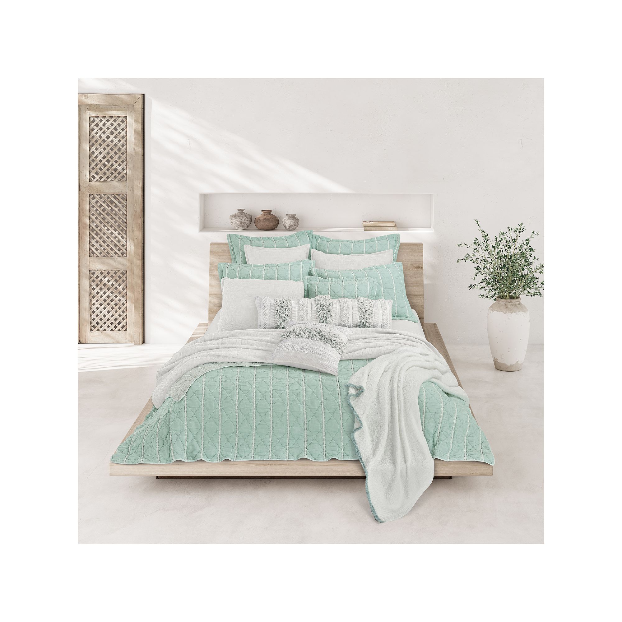 Five Queens Court Pacifica Coverlet Or Sham, Blue