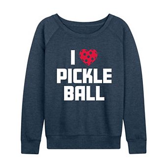 Women's I Love Pickleball French Terry Long Sleeve Tee